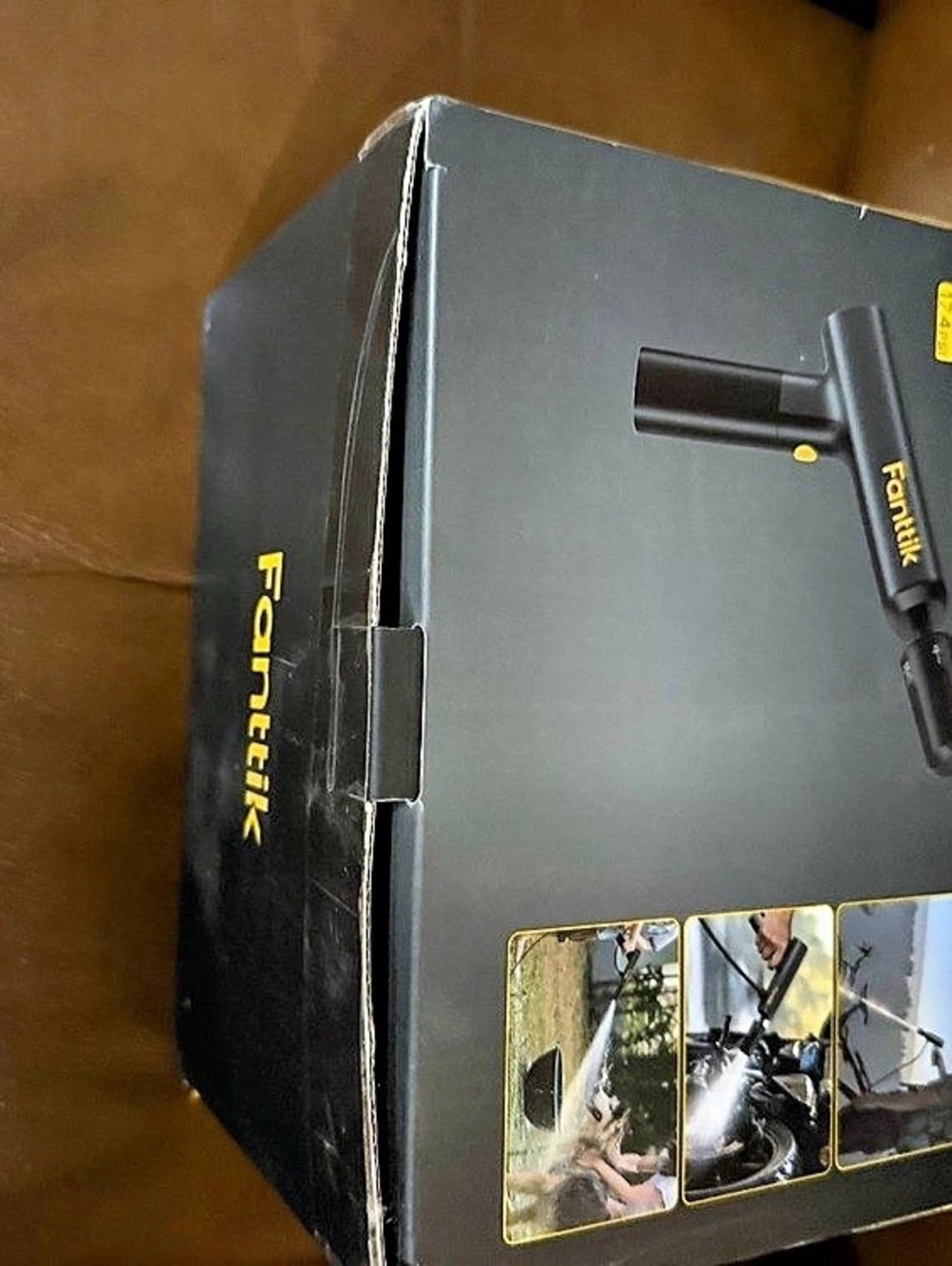 Fanttik K01 Pro Wireless Tire Inflator in Black & Yellow